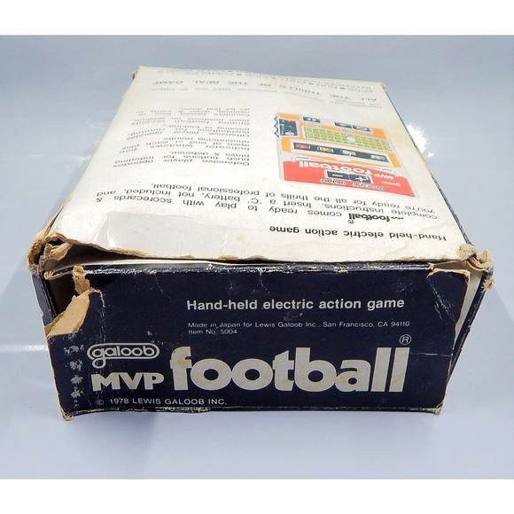 Galoob MVP Football Hand-Held Electric Game 1978 W/Box Not Working For Parts - Picture 12 of 12